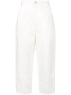 Marni Cropped High-waist Trousers - White