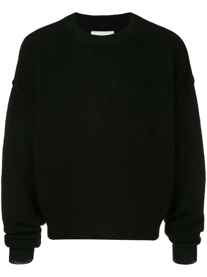 Heliot Emil Heavy Knit Jumper - Black