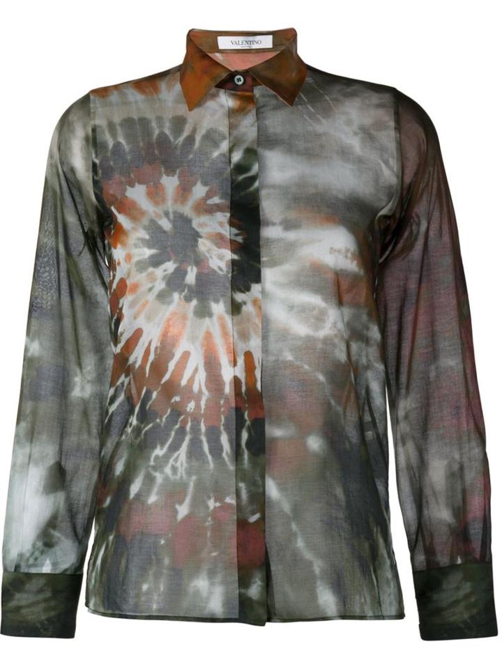 Valentino Tie-dye Cotton Long Sleeve Shirt