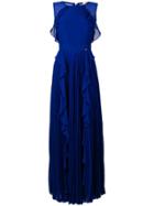 Liu Jo Ruffled Sleeveless Gown - Blue