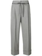 Giorgio Armani Cropped Tailored Trousers - Grey