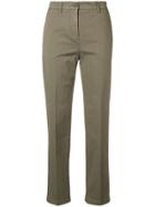 Aspesi Cropped Slim-fit Trousers - Green