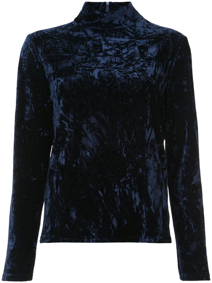 Ronny Kobo Roll Neck Blouse - Blue