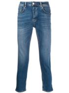 Haikure Cropped Slim Fit Jeans - Blue