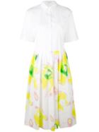 Iceberg - Abstract Print Shirt Dress - Women - Cotton - 38, Women's, White, Cotton