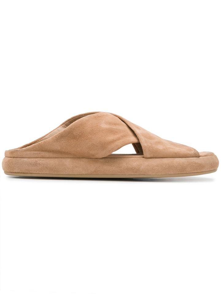 Marsèll Cross Strap Slides - Neutrals