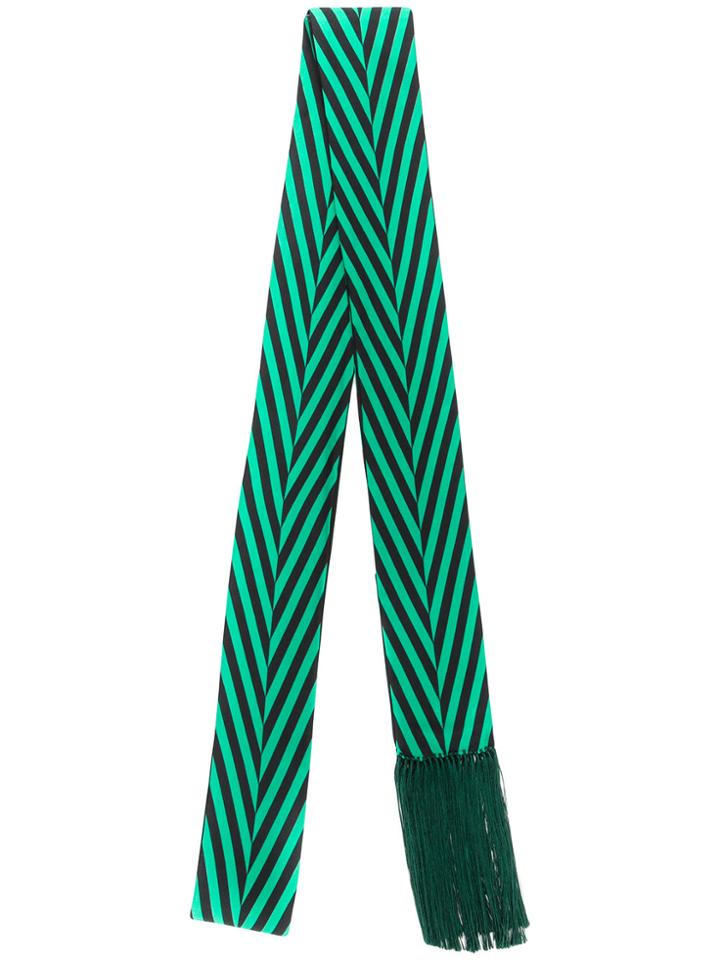 Haider Ackermann Thin Fringe Scarf - Green
