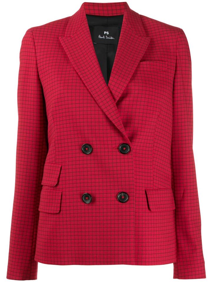 Ps Paul Smith Checkered Double-breasted Blazer