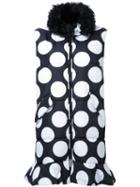 Msgm Dotted Long Waistcoat, Women's, Size: 44, Black, Polyamide