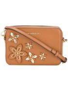 Michael Michael Kors Floral Applique Shoulder Bag, Women's, Brown, Leather