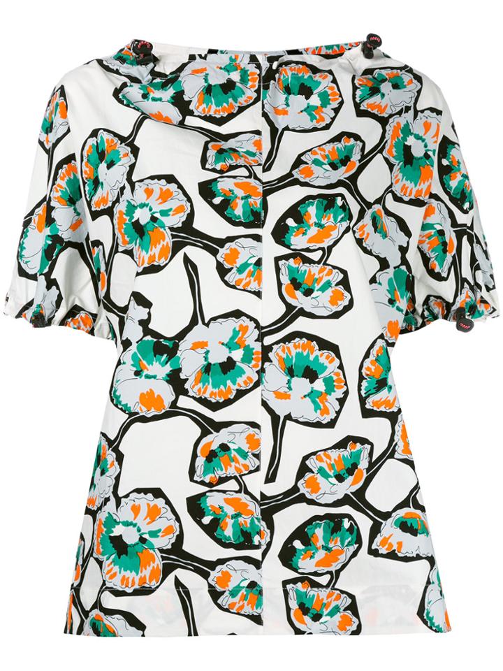 Marni Floral Print Blouse - White
