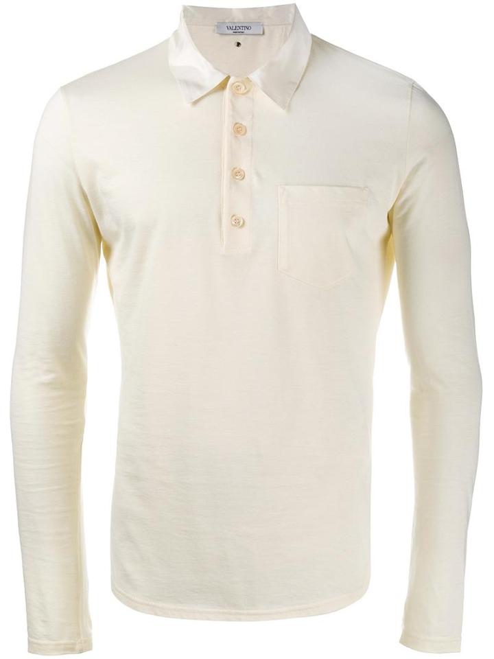 Valentino 'rockstud' Polo Shirt, Men's, Size: Large, Nude/neutrals, Cotton/silk