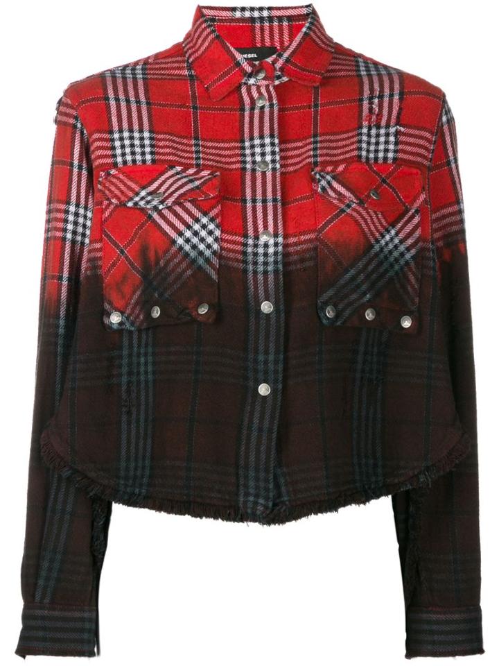 Diesel Check Gradient Shirt - Black