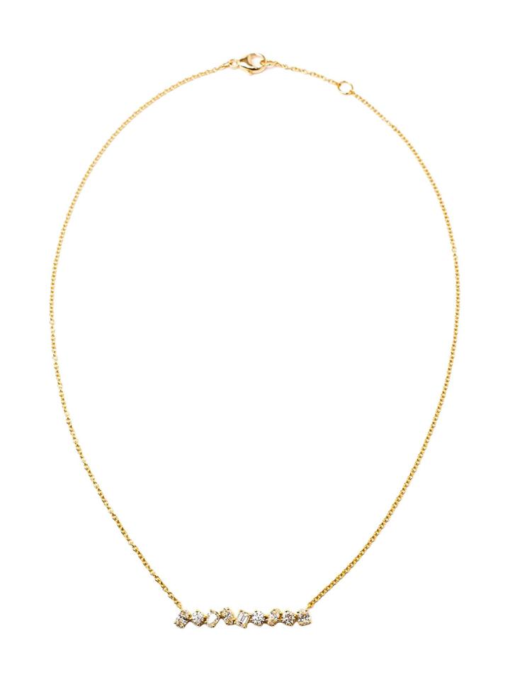 Kimberly Mcdonald 18k Yellow Gold Diamond Bar Necklace - Metallic