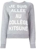 Maison Kitsuné Printed Sweatshirt, Women's, Size: Small, Grey, Cotton