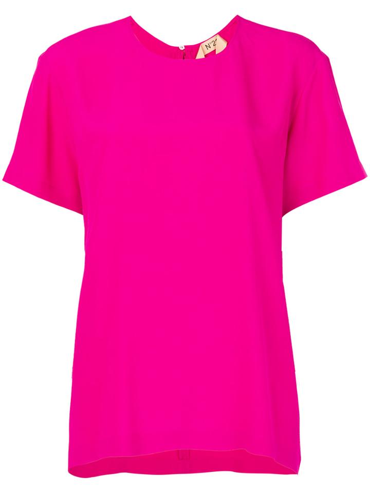 No21 Tie-back Blouse - Pink & Purple