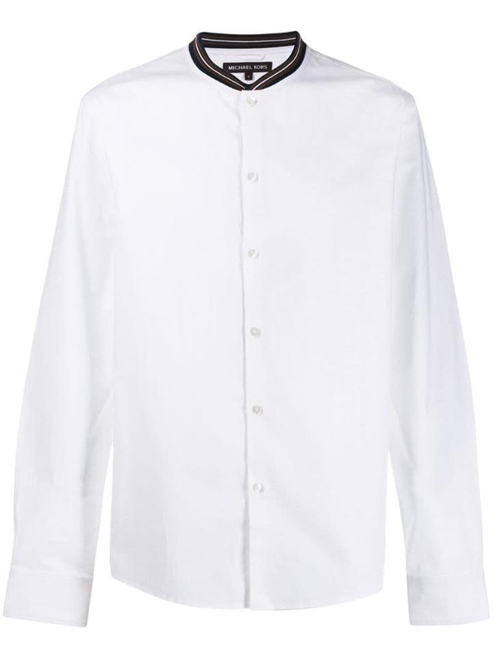 Michael Kors Striped Collar Shirt - White