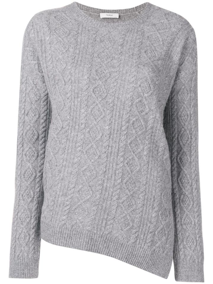 Pringle Of Scotland Asymmetric Hem Sweater - Grey