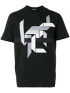Neil Barrett Graphic Print T-shirt, Men's, Size: Small, Black, Cotton
