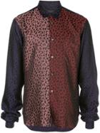 Comme Des Garçons Homme Plus Color-block Animal Print Shirt -