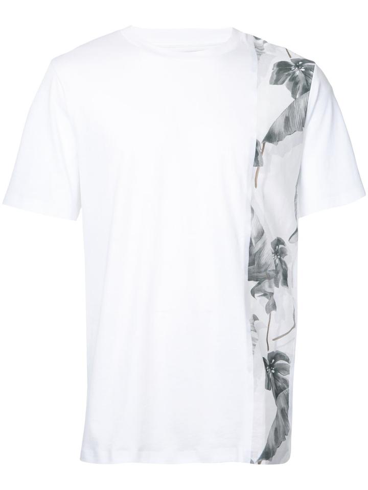 Oamc Tropical Print T-shirt, Men's, Size: Large, White, Cotton