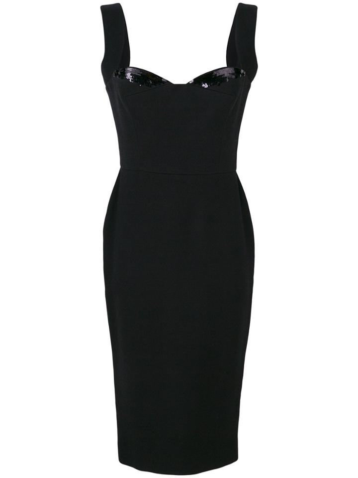 Victoria Beckham Bustier Fitted Dress - Black