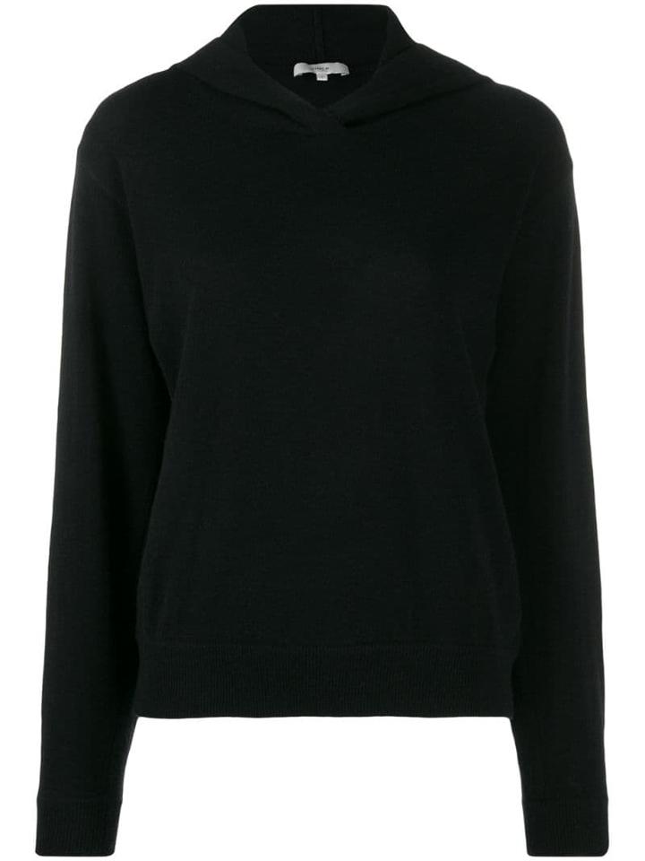 Vince Hooded Cashmere Jumper - Black