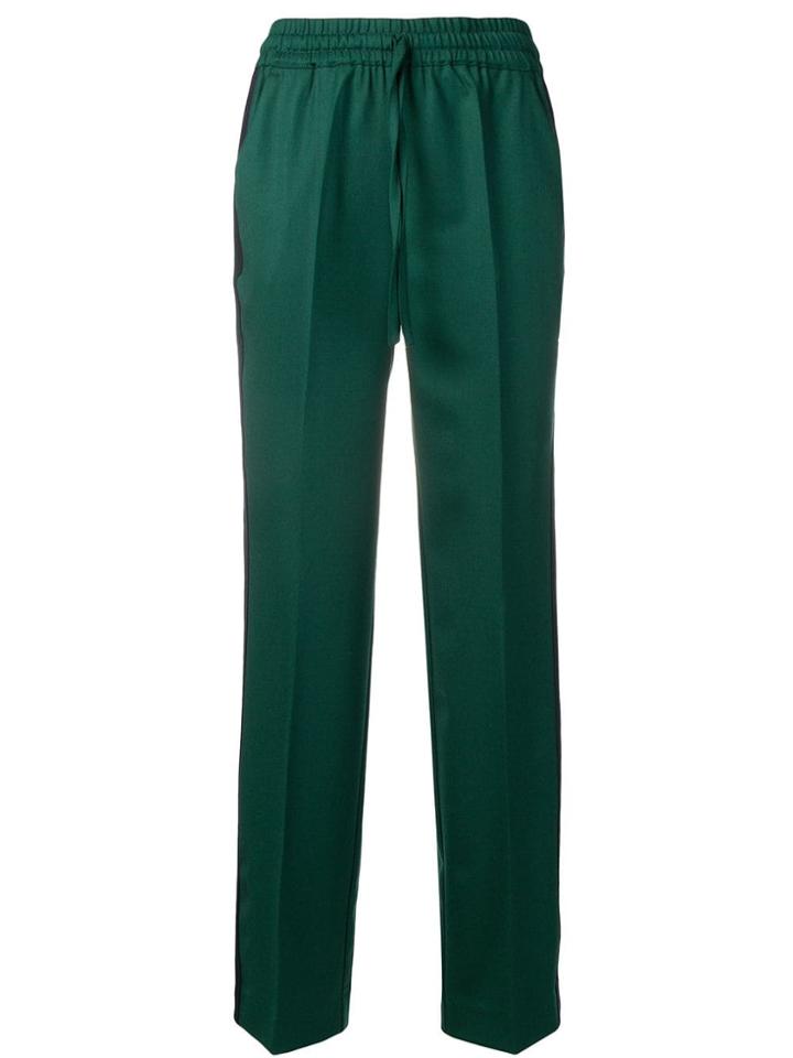 P.a.r.o.s.h. Straight Leg Stripe Trousers - Green