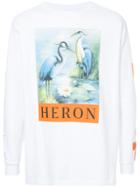 Heron Preston Logo Print Longsleeved T-shirt - White