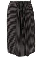 Humanoid - Striped Skirt - Women - Silk - S, Black, Silk