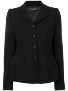Dolce & Gabbana Silk Buttoned Jacket - Black