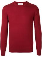 Gieves & Hawkes Crew Neck Sweater - Red