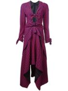 Proenza Schouler - Knot Front Midi Dress - Women - Silk/viscose - 12, Women's, Red, Silk/viscose