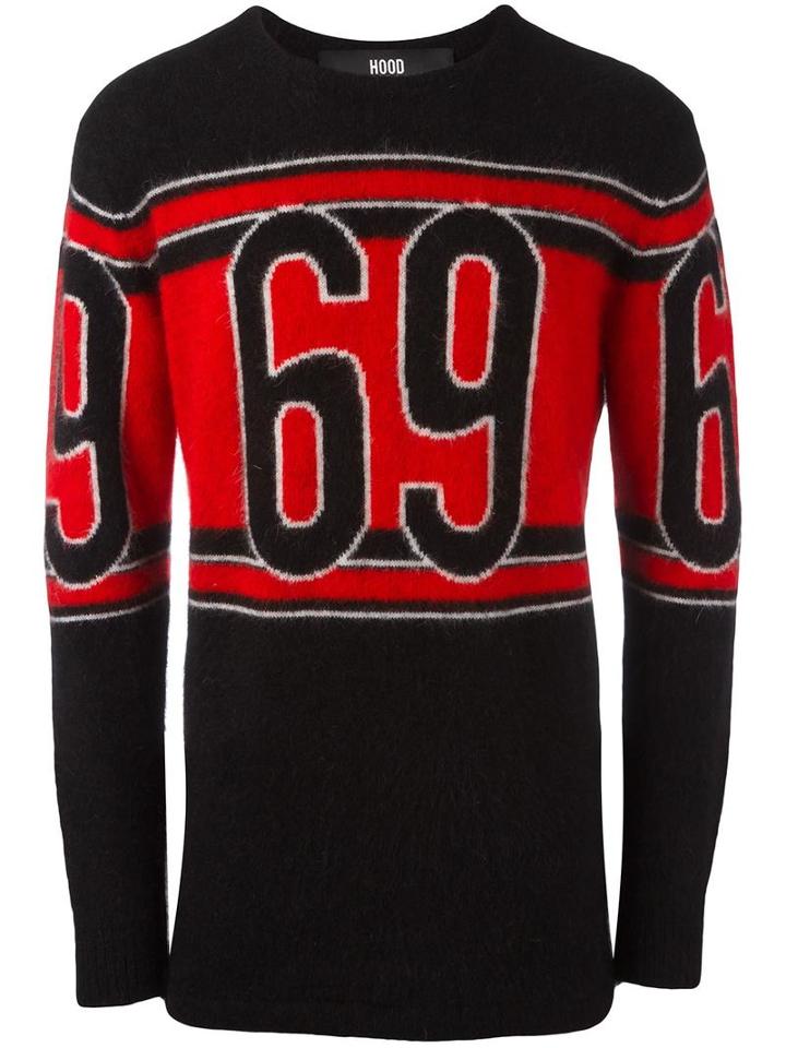Hood By Air '6.9' Jumper, Men's, Size: Small, Black, Angora/acrylic
