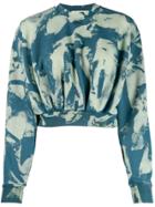 Off-white Bleached Print Sweatshirt - Green
