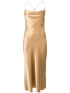 Dion Lee Bias Weave Cowl Dress - Gold