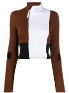 A-cold-wall* Colour Block Ribbed Top - Brown