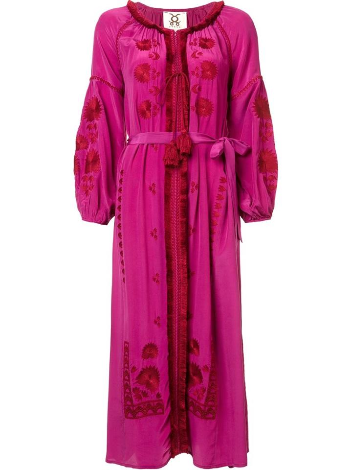 Figue 'tula' Floral Maxi Dress, Women's, Size: Xs, Pink/purple, Silk