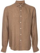 Estnation - Classic Shirt - Men - Linen/flax - L, Brown, Linen/flax