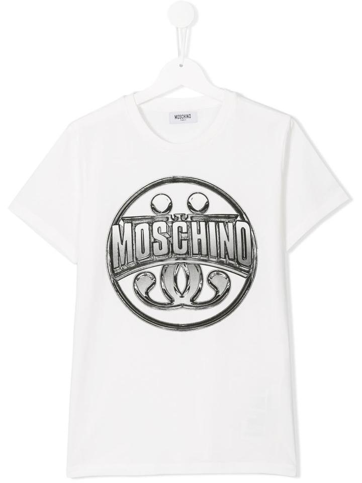 Moschino Kids Logo Print T-shirt, Boy's, Size: 14 Yrs, White