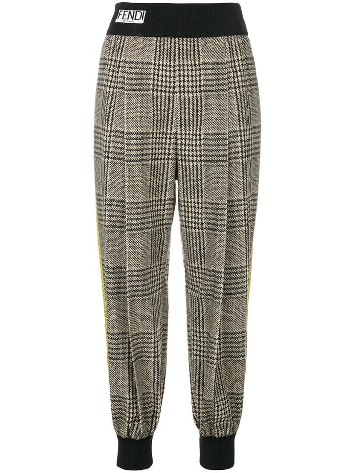 Fendi Plaid Tapered Trousers - Multicolour
