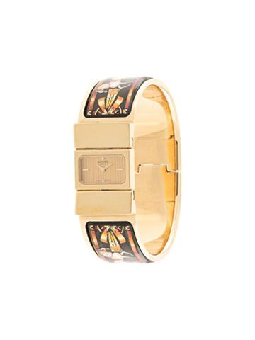 Hermès Pre-owned Enamel Bangle Loquet Clic Clac Wristwatch - Gold