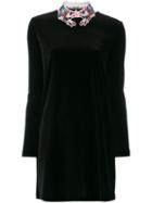 Vivetta - Hands Collar Fitted Dress - Women - Polyester/spandex/elastane - 42, Black, Polyester/spandex/elastane