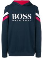 Boss Hugo Boss Logo Colour-block Hoodie - Blue