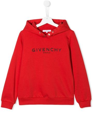 Givenchy Kids Logo Hoodie - Red
