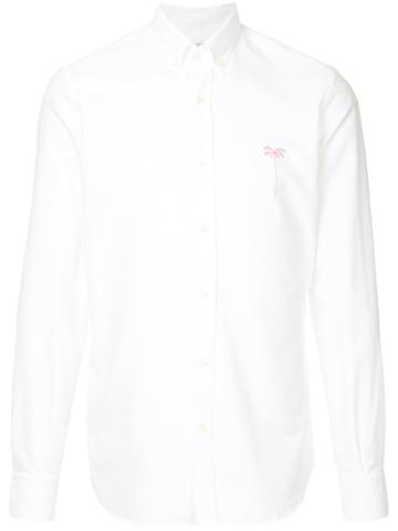 The Goodpeople Chest Embroidery Oxford Shirt - White