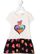 Moschino Kids - Heart Print Dress - Kids - Cotton/spandex/elastane - 6 Mth, White