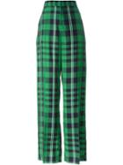 Stella Mccartney Checked Trousers, Women's, Size: 40, Green, Viscose
