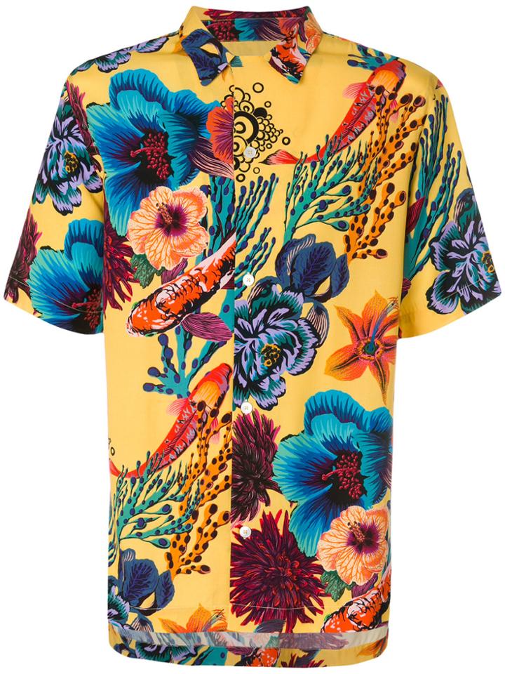 Paul Smith Aquatic Floral Shirt - Yellow & Orange