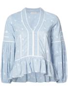 Ulla Johnson Etienne Blouse, Size: 6, Blue, Cotton